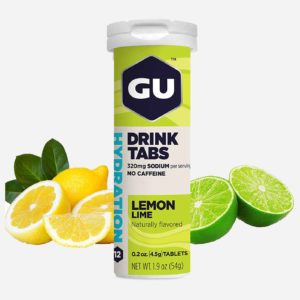 GU Energy Hydration Electrolyte Drink Tablets, 8-Count, Lemon Lime