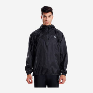 BALEAF Men's Rain Jacket Waterproof with Hooded Lightweight Packable Cycling Pullover Running Raincoat Poncho Windbreaker