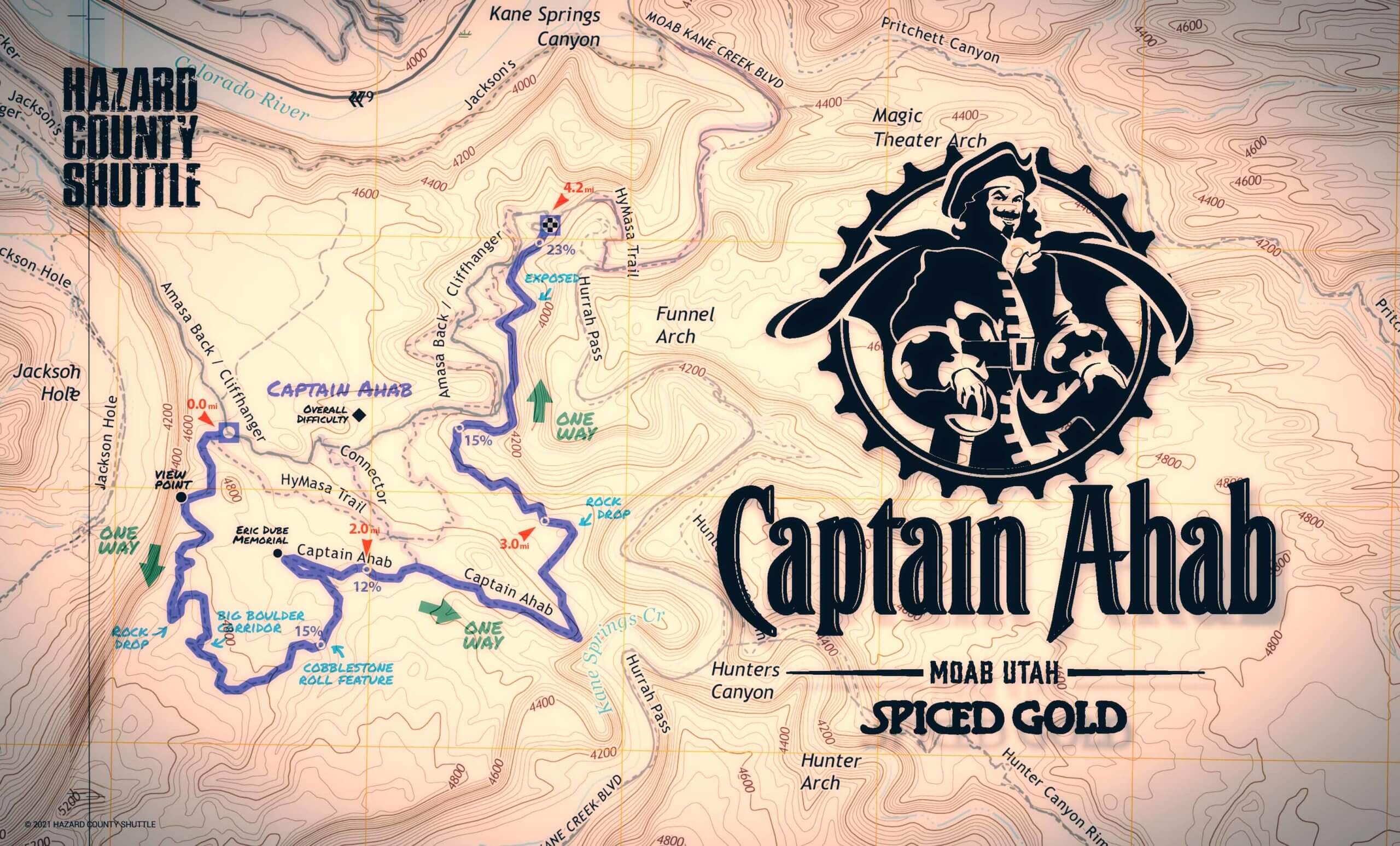 Captain Ahab Singletrack Trail Map